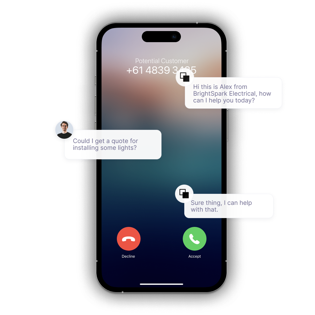 AI phone conversation illustration